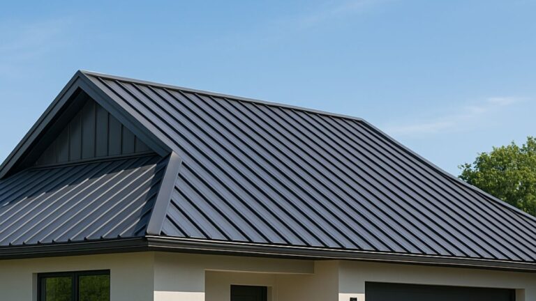Standing seam metal roofing system with raised seams and clean lines