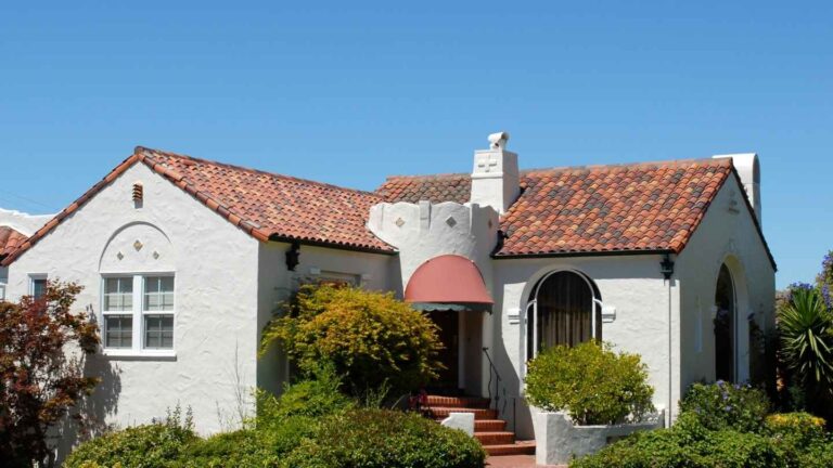 Spanish style metal roof