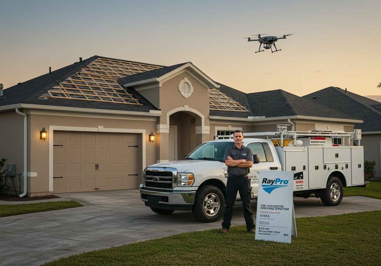 Completed Florida roof with Class A fire-rated system; contractor ensures full code compliance and roofing protection.