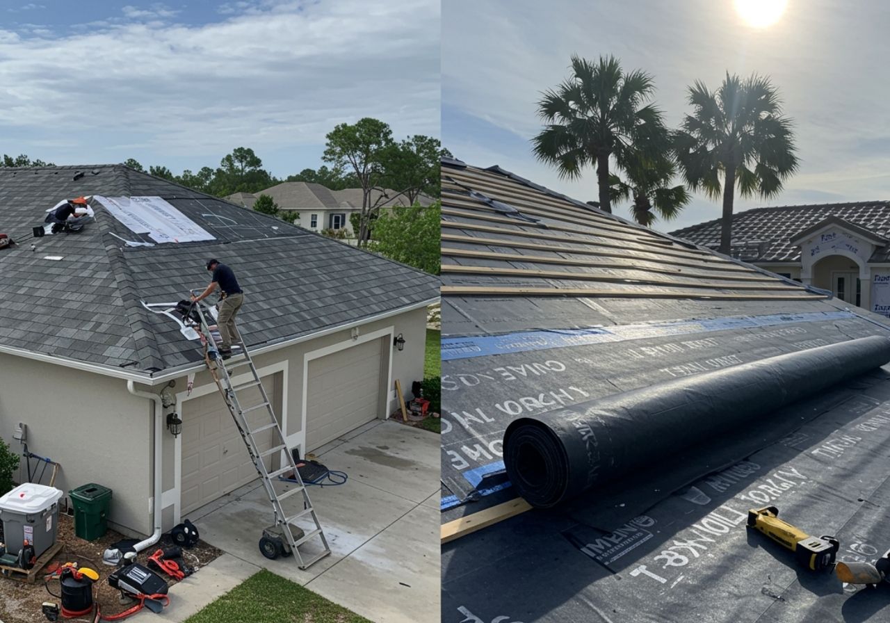 Chart matching underlayment types to hot, humid, and cold climate zones