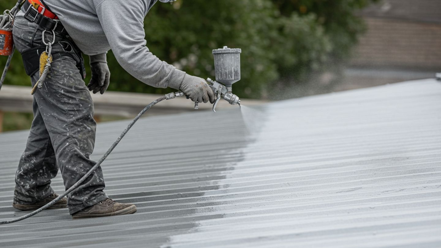 Side-by-side metal roof panels showing faded versus vibrant appearance under warranty protection