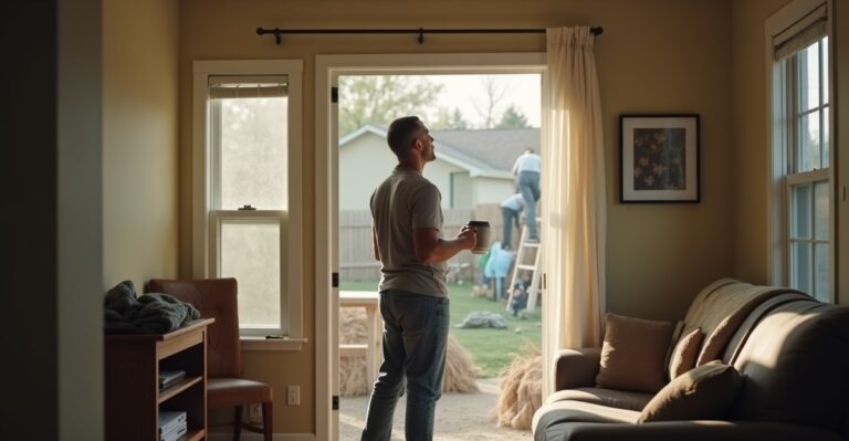 should i stay home during roof replacement