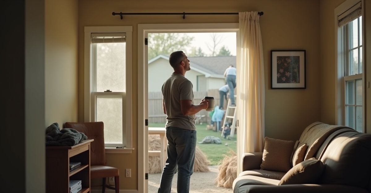 should i stay home during roof replacement