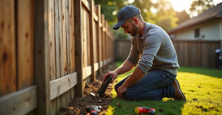 how to repair a broken fence